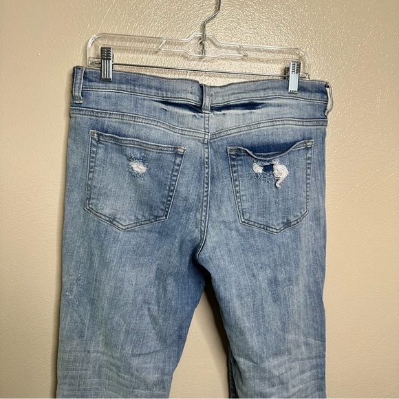 Fashion Nova Light Wash Distressed Straight Jeans Size 11 - Picture 5 of 5